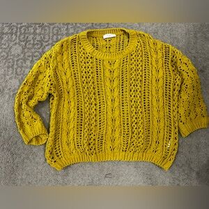 Women’s small gold/harvest yellow comfy sweater small by ELODIE